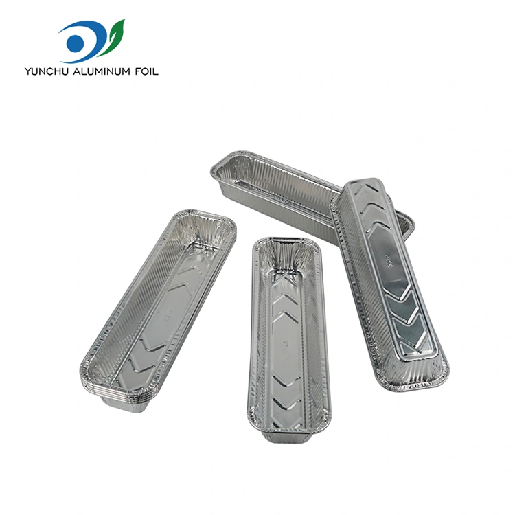 Rektangulær brødbakke bage sølv aluminiumsfoliebeholdere