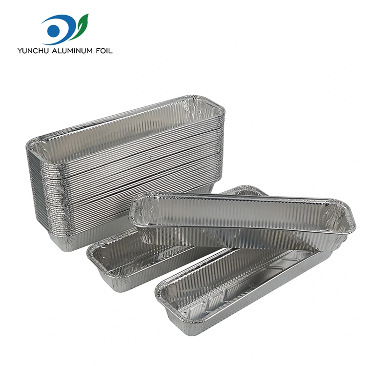 Rektangulær brødbakke bage sølv aluminiumsfoliebeholdere