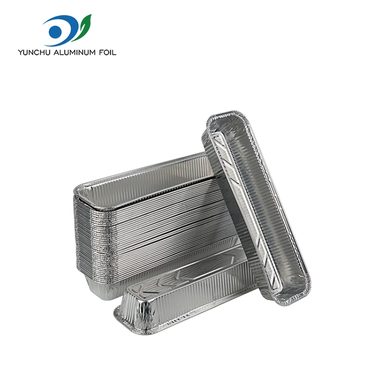 Rektangulær brødbakke bage sølv aluminiumsfoliebeholdere