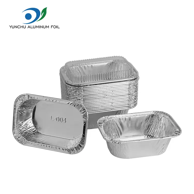 Rektangulær kage bagning af sølv aluminiumsfoliebeholdere Rektangulær kage bagning af sølv aluminiumsfoliebeholdere
