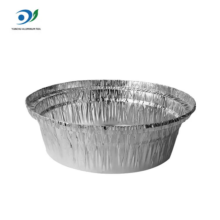 Round Air Fryer Catering Silver Aluminium Folie Containere