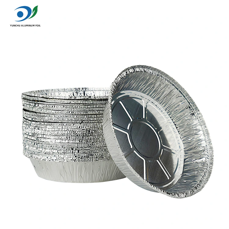 Rund Air Fryer Hot Pot Silver Aluminium Folie Food Container