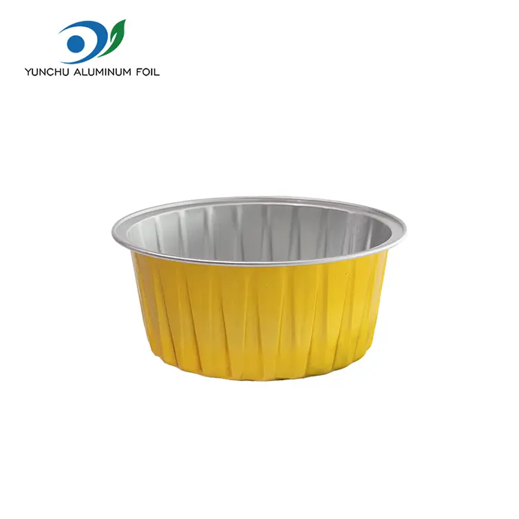 Runde bagt kager glatvæg aluminiumsfoliebeholdere Runde bagt kager glatvæg aluminiumsfoliebeholdere