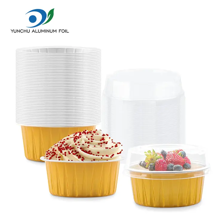 Runde bagt kager glatvæg aluminiumsfoliebeholdere