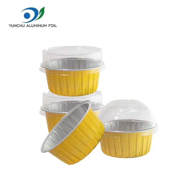 Runde bagt kager glatvæg aluminiumsfoliebeholdere