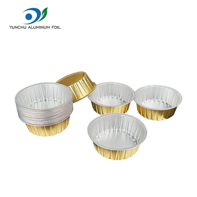 Rund kage bagning briller glatvæg aluminiumsfoliebeholdere Rund kage bagning briller glatvæg aluminiumsfoliebeholdere