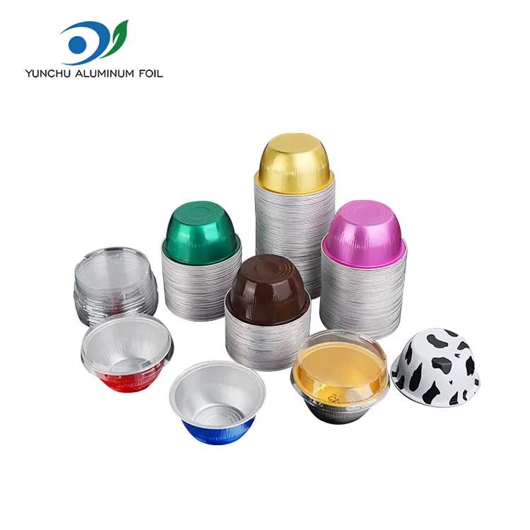 Round Cake Color Smoothwall aluminiumsfoliebeholdere