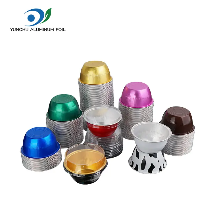 Round Cake Color Smoothwall aluminiumsfoliebeholdere