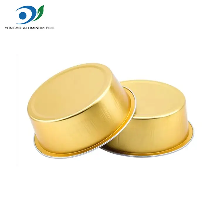 Rund farve bagning glatvæg aluminiumsfolie containere
