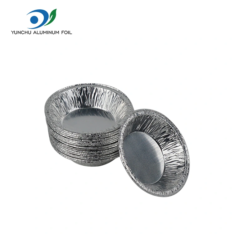 Round Egg Tart til snacks Silver Aluminium Folie Food Container