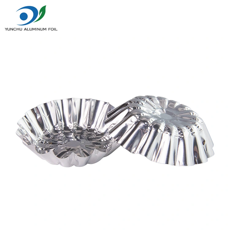 Rundt æg terte legetøj bage sølv aluminium folie madbeholder Rundt æg terte legetøj bage sølv aluminium folie madbeholder