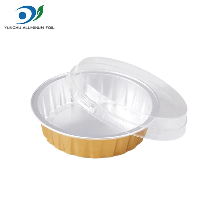 Runde gylden bagning af glatvæg aluminiumsfoliebeholdere