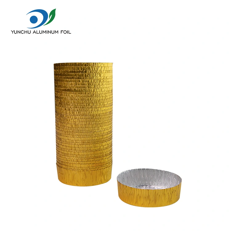 Rund lille bagning af sølv aluminiumsfolie madbeholder Rund lille bagning af sølv aluminiumsfolie madbeholder