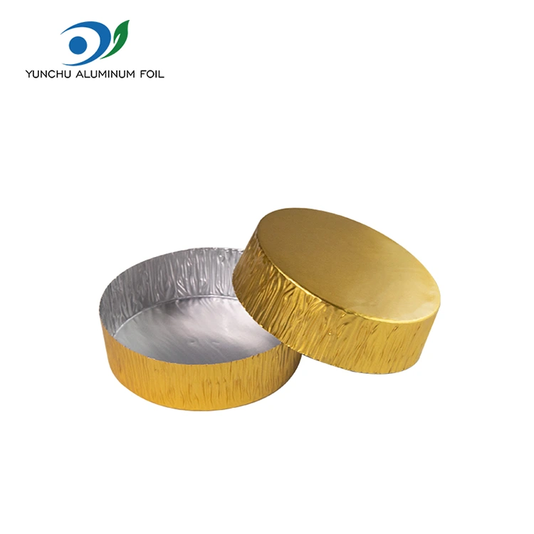 Rund lille bagning af sølv aluminiumsfolie madbeholder