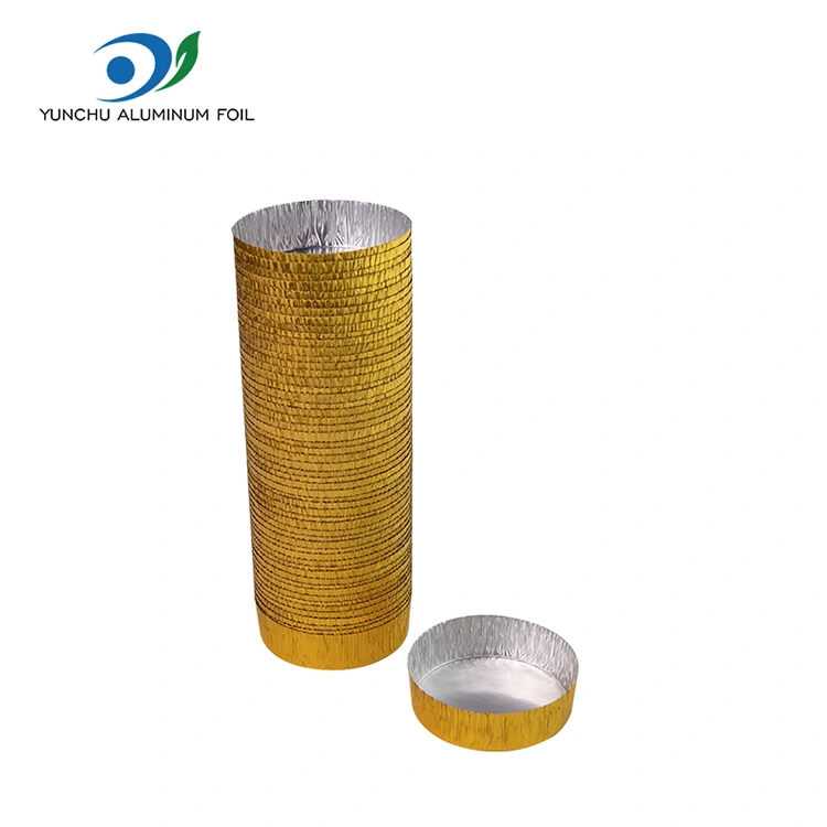 Rund lille bagning af sølv aluminiumsfolie madbeholder