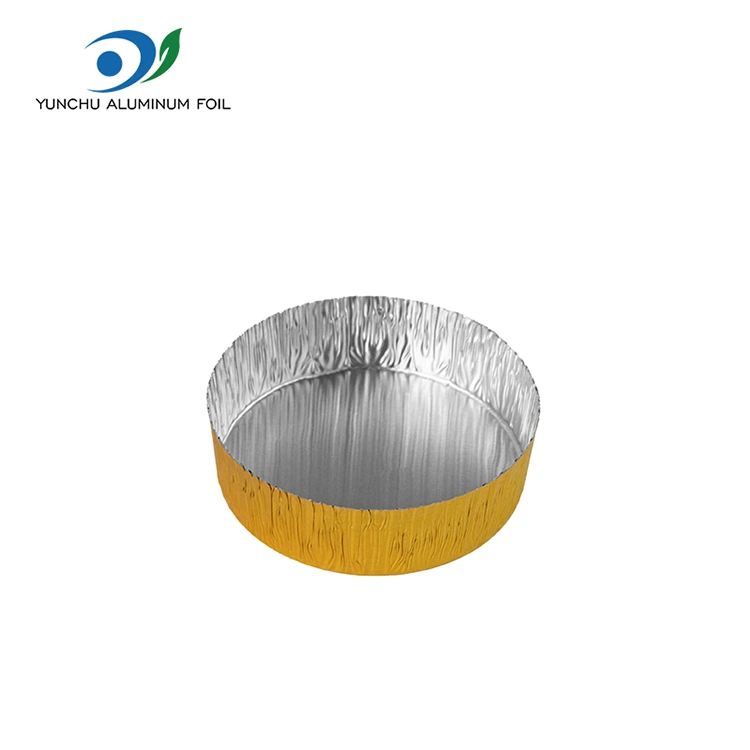 Rund lille bagning af sølv aluminiumsfolie madbeholder