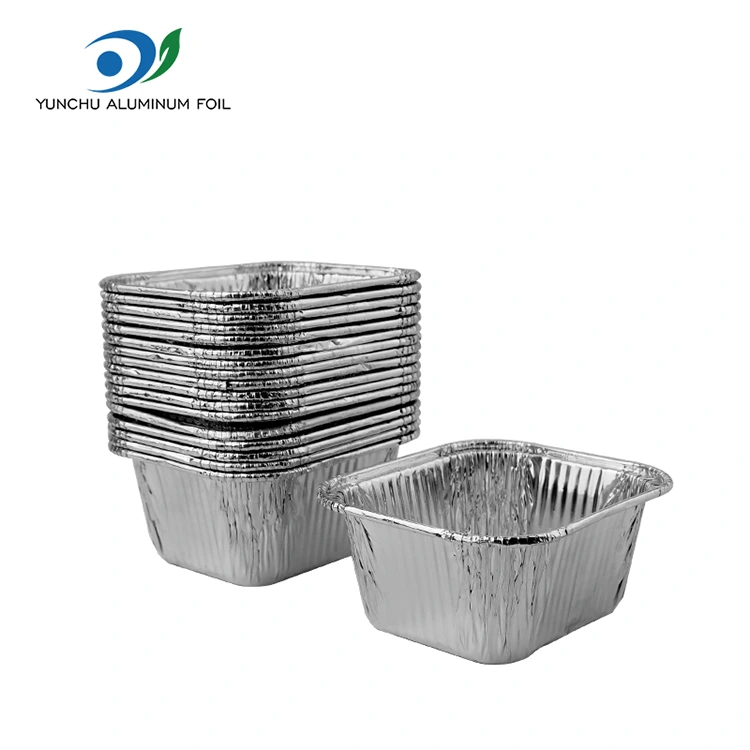 Firkantet bageplade Air Fryer Silver Aluminium Folie Containere Firkantet bageplade Air Fryer Silver Aluminium Folie Containere