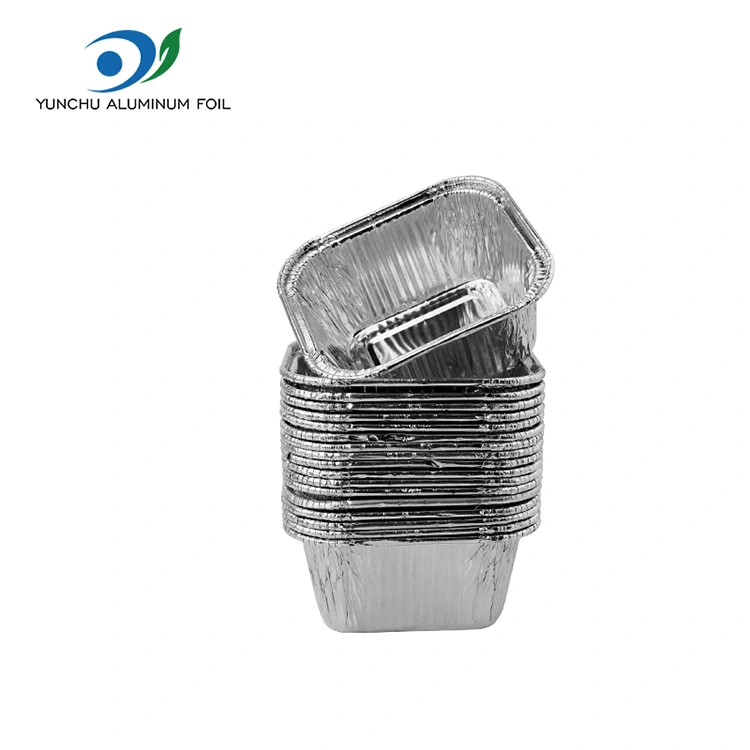 Firkantet bageplade Air Fryer Silver Aluminium Folie Containere