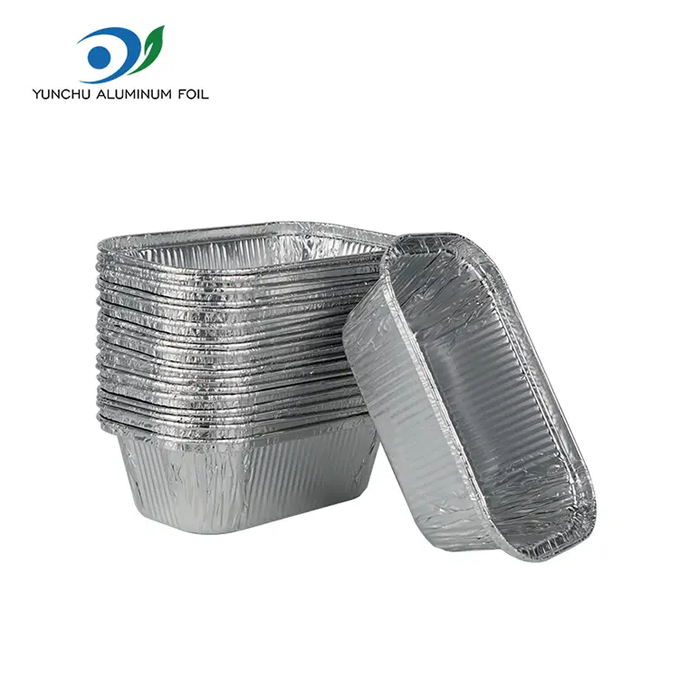 Firkantet kage bage sølv aluminiumsfoliebeholdere