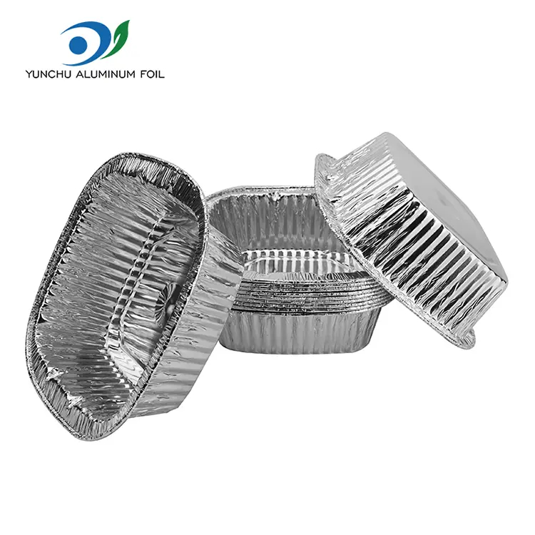 Firkantet sølv takeaway pakning aluminiumsfolie beholder Firkantet sølv takeaway pakning aluminiumsfolie beholder